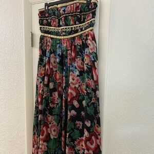 Pearl Georgina Chapman By Marchesa Floral Print Maxi Dress Size 10